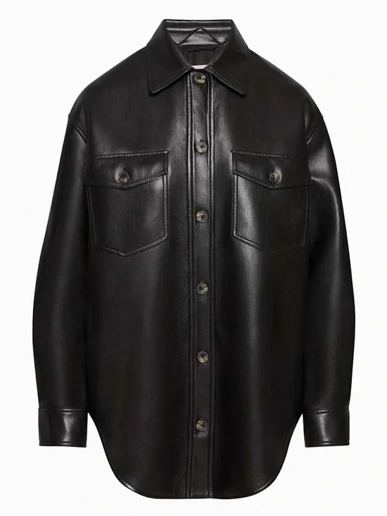 Wilfred Ganna™ Lined Vegan Leather shacket size XS - Picture 7 of 13